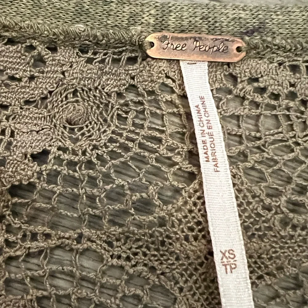 Free People Green Tie Dress-‎ XS